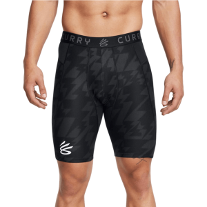 UA Curry HeatGear Printed Compression Shorts ''Black/Grey''